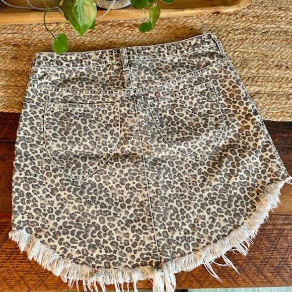 Free People Leopard Bailey Mini Skirt - Picture 4 of 5